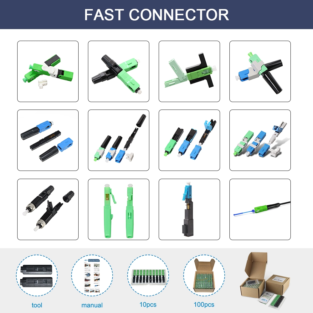 Sc APC Fiber Optic Fast Connector FTTH Embedded Sc Upc Single-Mode Fiber Optic Quick Connector Adapter 5%off
